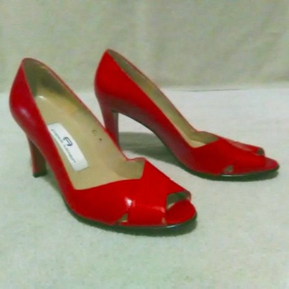 Etienne Aigner Red Heel Pumps Vented Size 6.5
